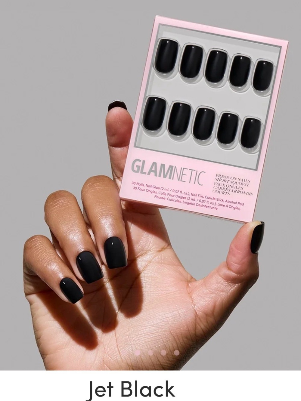 Glamnetic Jet Black Press-On Nails